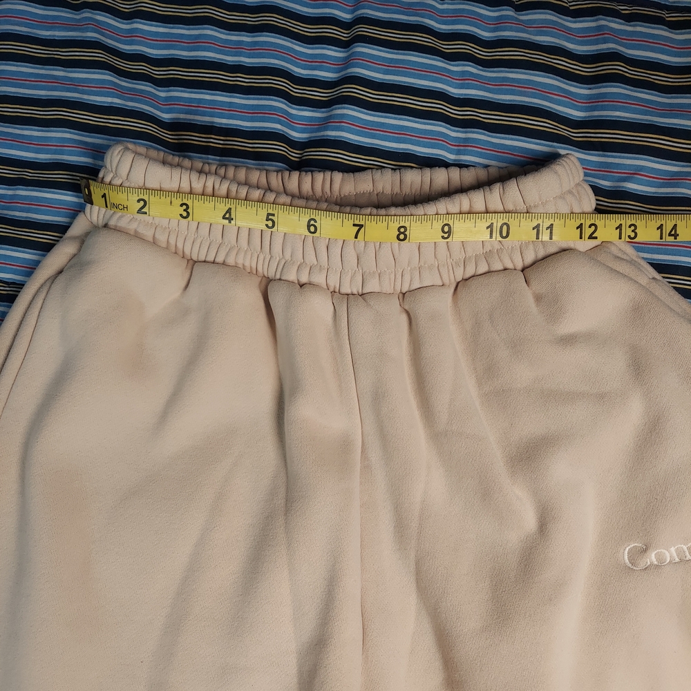 Comfrt Signature Sweatpants Bone Ivory High Waisted Joggers - Size Small EUC - Picture 5 of 7
